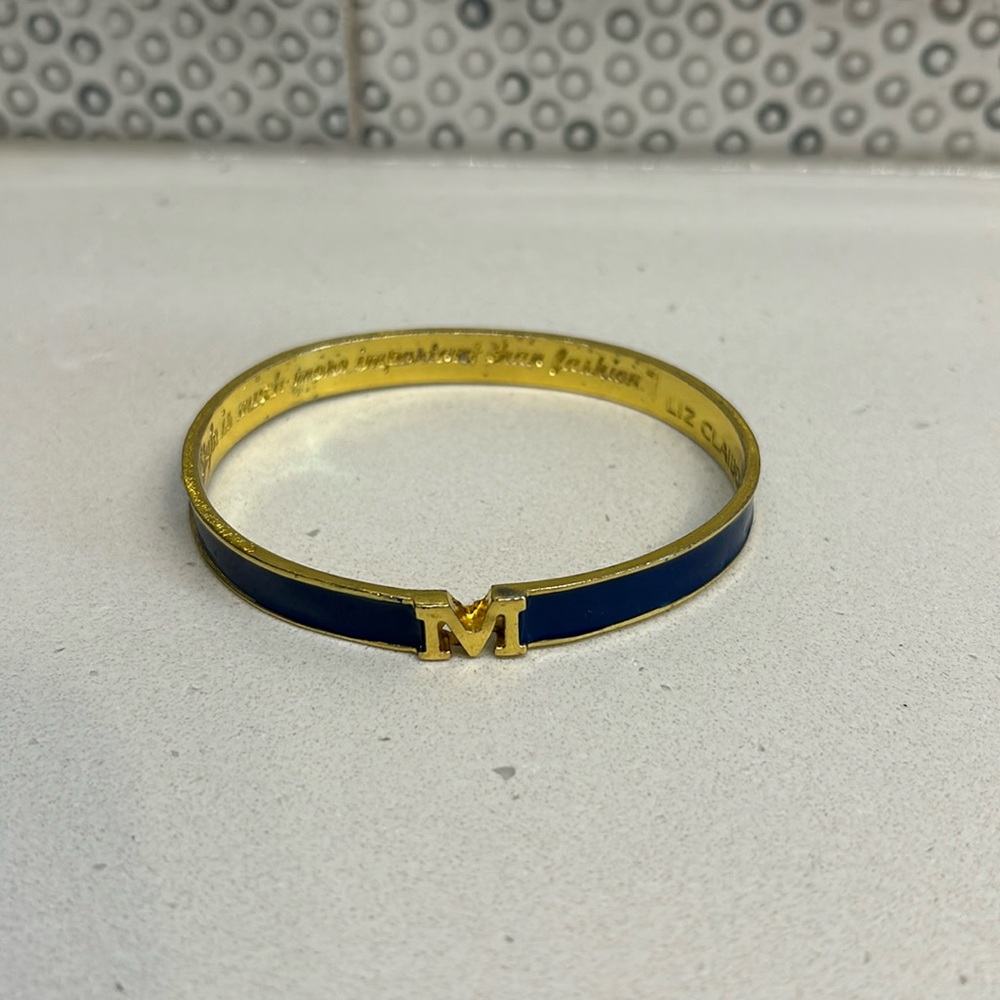 Gold & Blue Monogram M Bracelet